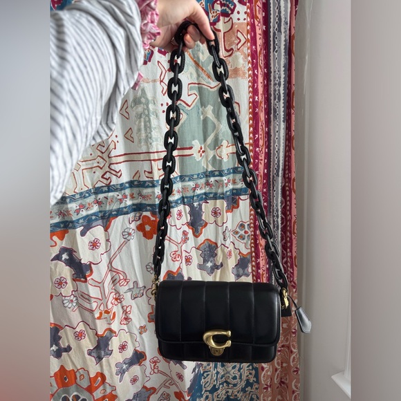 Coach quilted Leather Studio Bag w chain link strap - Picture 16 of 16